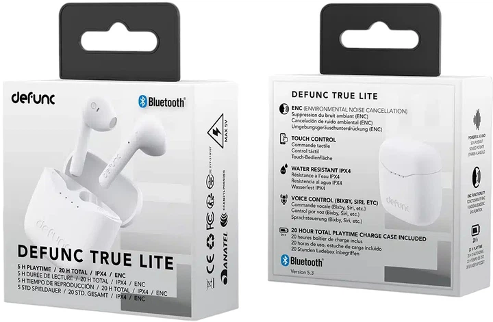 Słuchawki Defunc True Lite Wireless White (D4262) - obraz 4