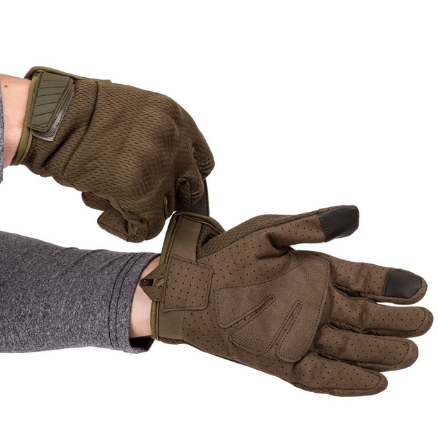 Перчатки тактические с закрытыми пальцами Military Rangers BC-8816 размер: XL Цвет: Оливковый - изображение 2