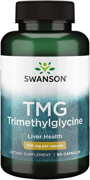Suplement diety Swanson TMG Trimethylglycine 500 mg 90 kapsułek (0087614024660) - obraz 1