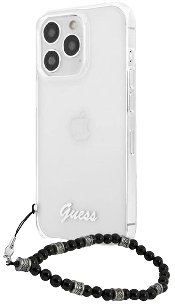 Etui plecki Guess Black Pearl do Apple iPhone 13/13 Pro Transparent (3666339025212) - obraz 1