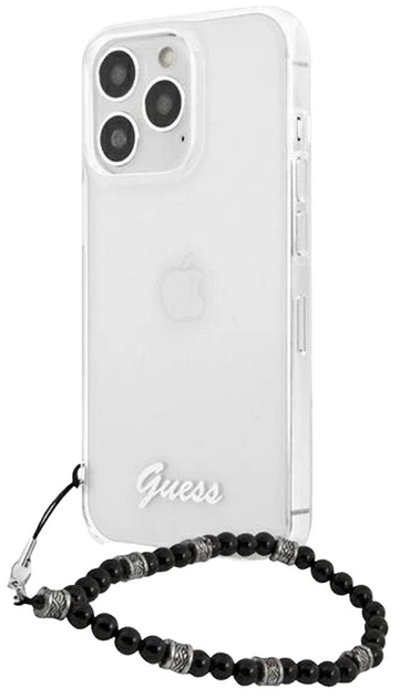 Etui plecki Guess Black Pearl do Apple iPhone 13 Pro Max Transparent (3666339025229) - obraz 1