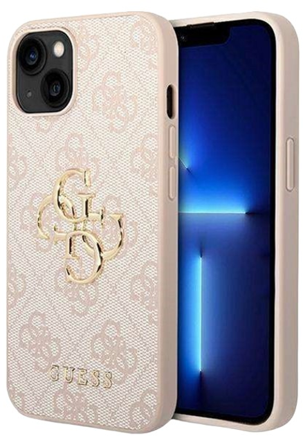 Панель Guess Big Metal Logo для Apple iPhone 14 Plus Pink (3666339088798) - зображення 1