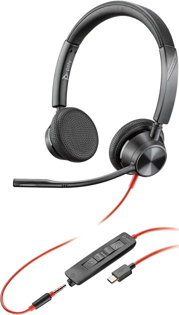 Słuchawki z mikrofonem Plantronics Poly Blackwire C3325 USB-A (213938-01) - obraz 1