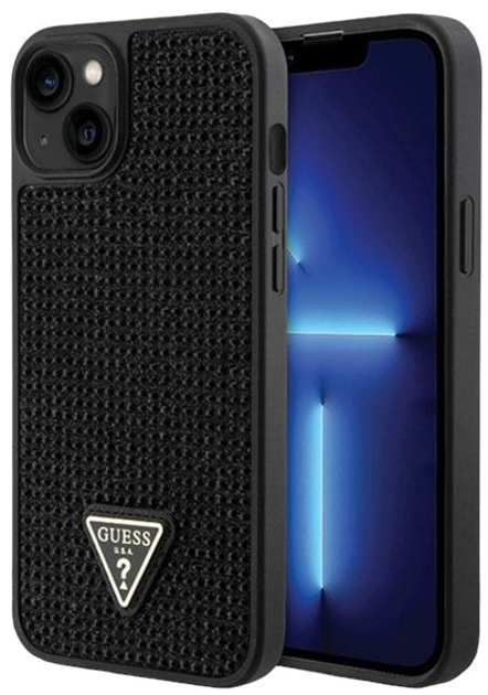 Панель Guess Rhinestone Triangle для Apple iPhone 14 Black (3666339120016) - зображення 1