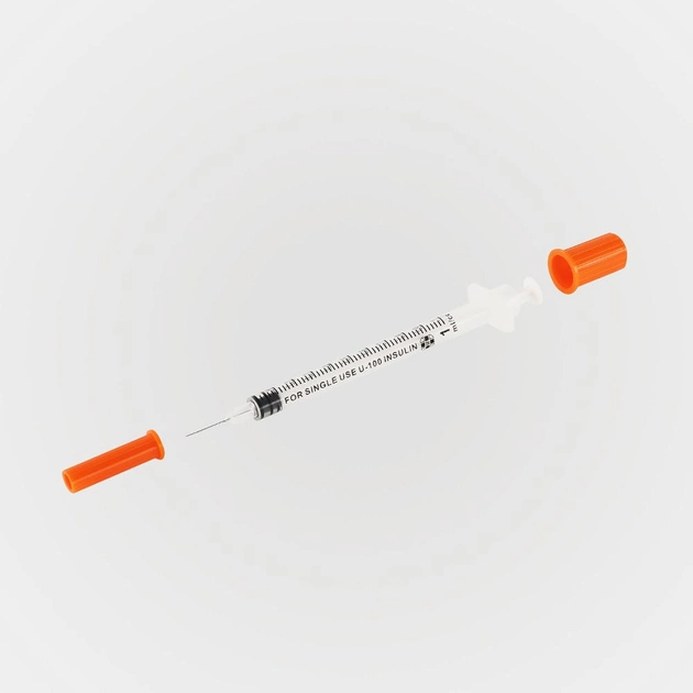 SF Medical 1 мл U100 (упаковка 100 шт) Инсулиновый шприц с интегрированной иглой 30Gх1/2 (0.3*13 мм) - изображение 1