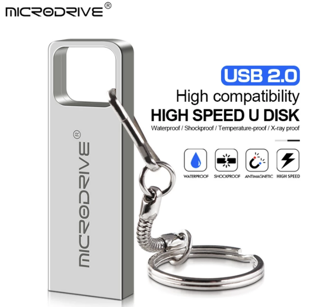 Металлическая USB Флешка 128гб для компьютера, ноутбука Microdata Aluminum 128GB Серый - изображение 4