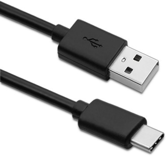 Кабель Qoltec USB Typ-C - USB Typ A 1.5 m чорний (5901878504896) - зображення 1
