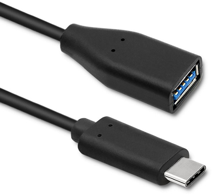 Kabel Qoltec USB 3.0 żeński - USB 3.1 Typ-C męski 0.5 m (5901878504865) - obraz 1