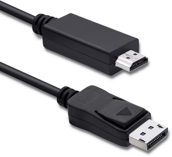 Kabel Qoltec 5K DisplayPort v1.2 męski - HDMI męski 2 m (5901878504360) - obraz 1