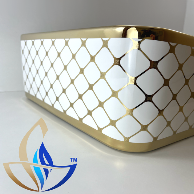 Раковина накладна прямокутна SIA Glow White Elegans 480x370x130 A340 - зображення 3