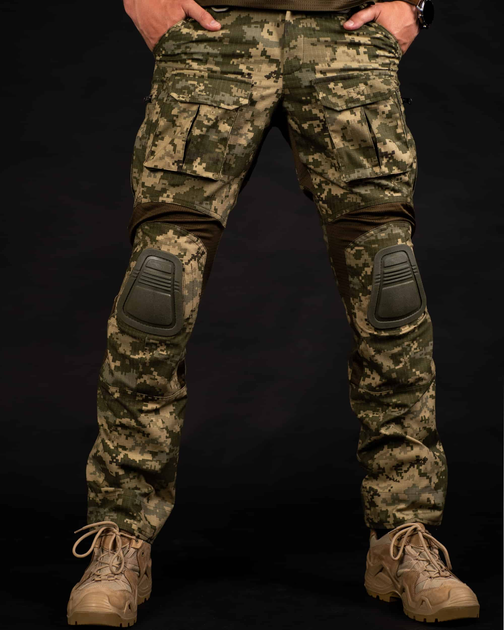 Тактичні штани "Генерал" з вентиляцією та наколінниками - піксель 3XL - изображение 1