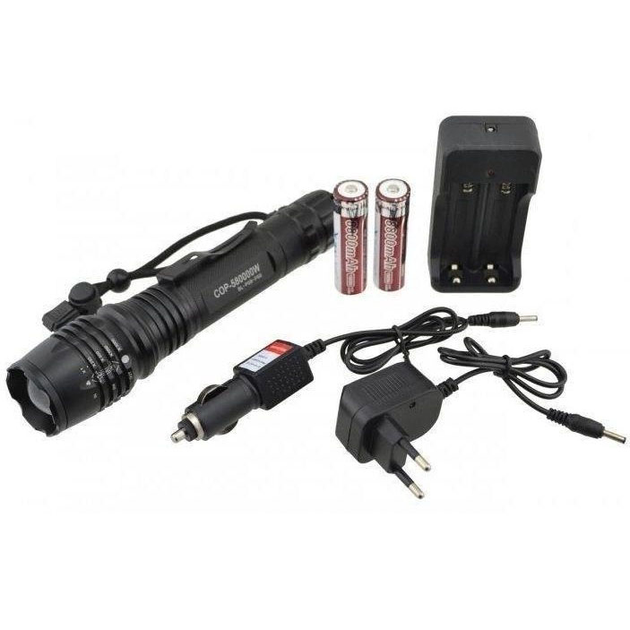 Ручной мощный аккумуляторный фонарь Bailong BL-P08-P50, мощный ручной фонарик, ручной фонарик led - изображение 2