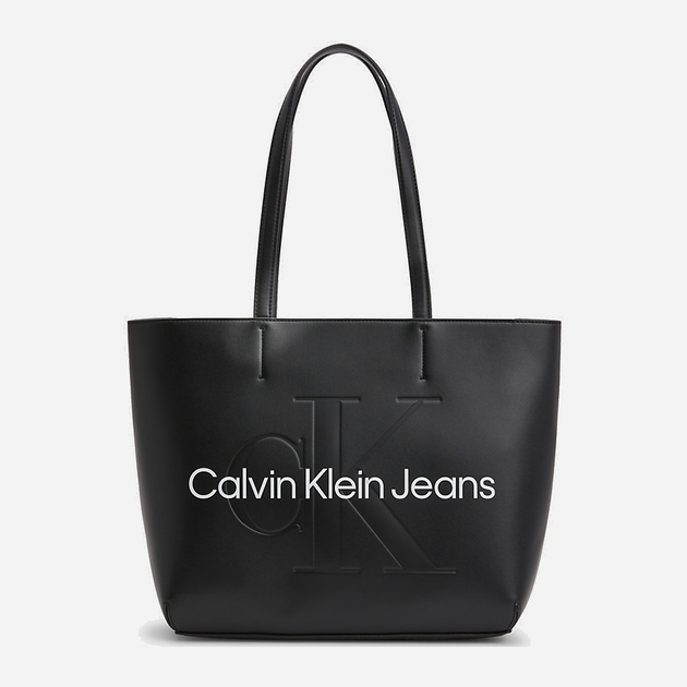 Сумка шопер жіноча Calvin Klein K60K610276 Чорна (8719856819712) - зображення 1