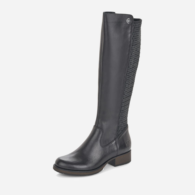 Oficerki damskie skórzane Rieker Z9591-00 40 26.1 cm Czarne (4059954094012) - obraz 6