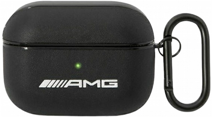 Чохол AMG Leather Big Logo для AirPods Pro Black (3666339069278) - зображення 1