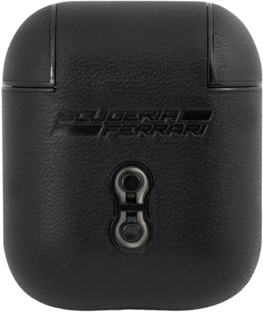 Etui CG Mobile Ferrari Off Track Genuine Leather Żółty Metal Logo do AirPods 1 / 2 Czarny (3666339046835) - obraz 3