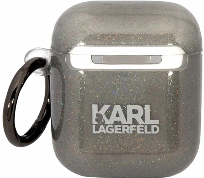 Чохол CG Mobile Karl Lagerfeld Glitter Karl & Choupette для AirPods 1 / 2 Black (3666339088132) - зображення 2