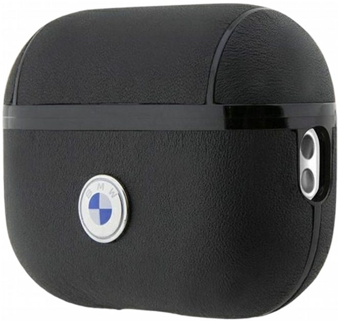 Чохол CG Mobile BMW Geniune Leather Silver Logo BMAP2SSLBK для AirPods Pro 2 Black (3666339112295) - зображення 3