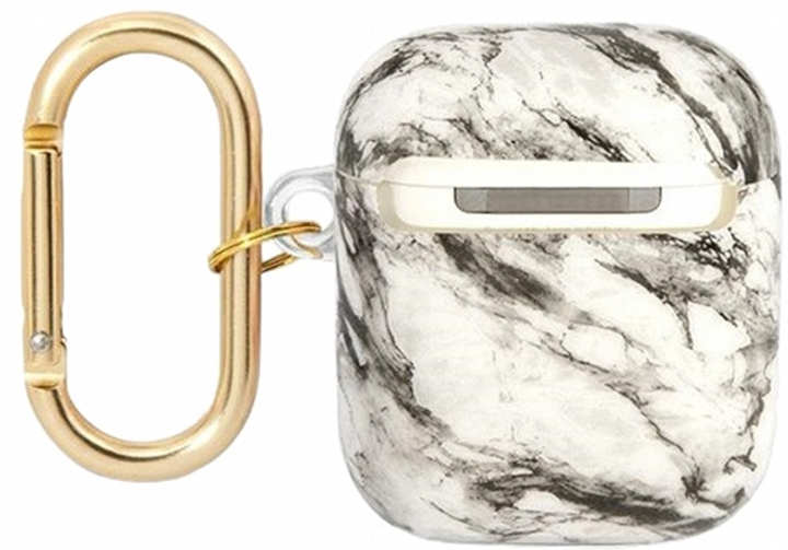 Etui CG Mobile Guess Marble Strap Collection GUA2HCHMAG do AirPods 1 / 2 Szary (3666339047160) - obraz 2