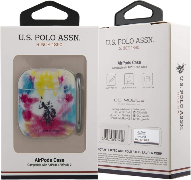 Чохол CG Mobile US Polo Tie & Dye Collection USACA2PCUSML для AirPods 1 / 2 Multicolor (3700740485675) - зображення 3