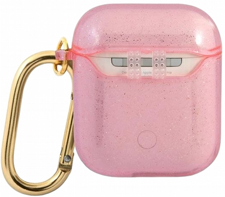 Чохол CG Mobile Guess Glitter Collection GUA2UCG4GP для AirPods 1 / 2 Pink (3666339009939) - зображення 3