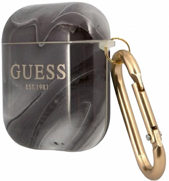 Чохол CG Mobile Guess Marble Collection GUA2UNMK для AirPods 1 / 2 Black (3666339010140) - зображення 2