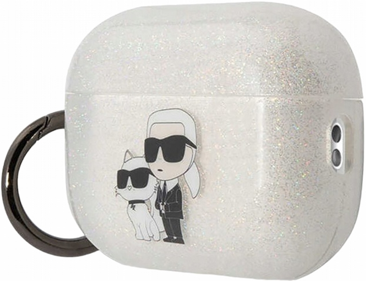 Etui CG Mobile Karl Lagerfeld Silicone Karl & Choupette KLACA3SILKCW do AirPods 3 Biały (3666339088217) - obraz 1