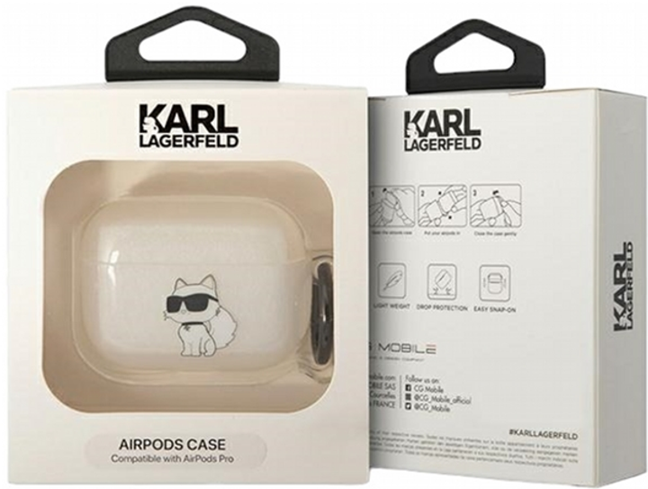 Чохол CG Mobile Karl Lagerfeld Ikonik Choupette KLAPHNCHTCT для Airpods Pro Transparent (3666339088057) - зображення 3