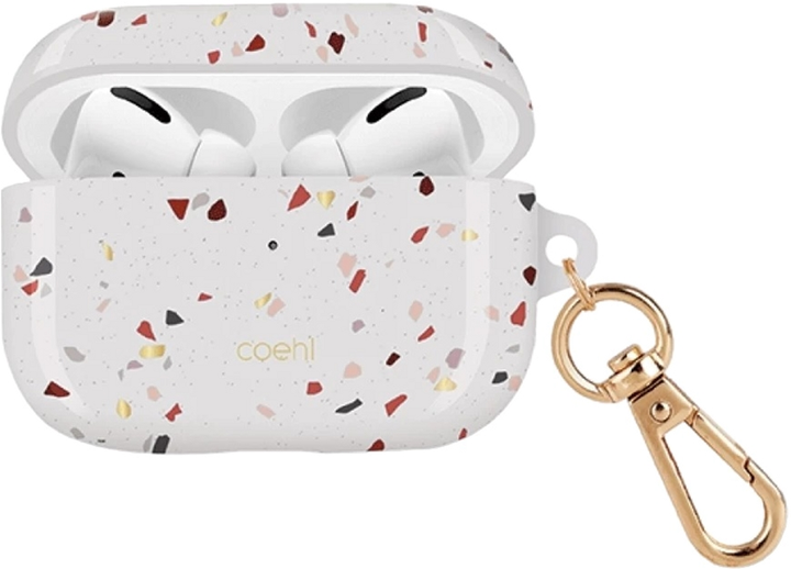 Etui Uniq Coehl Terrazzo do AirPods Pro Biały (8886463675458) - obraz 1