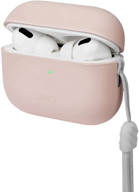 Etui Uniq Lino Silicone do AirPods Pro 2 Różowy (8886463683552) - obraz 2