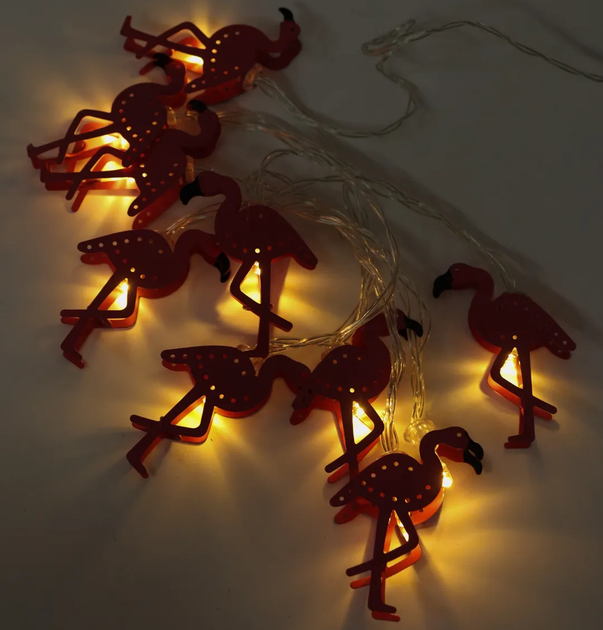 Светодиодная елочная гирлянда "Фламинго" 20 LED, металл, 5м ...