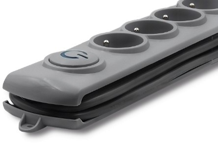 Listwa antyprzepięciowa Qoltec 2.5 m szara (5901878501642) - obraz 3