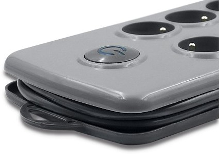 Listwa antyprzepięciowa Qoltec 2.5 m szara (5901878501628) - obraz 3