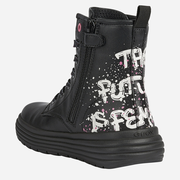 Trzewiki dziecięce dla dziewczynki Geox Ankle Boots J16ETA00004-C9999 31 Czarne (8050036329226) - obraz 4
