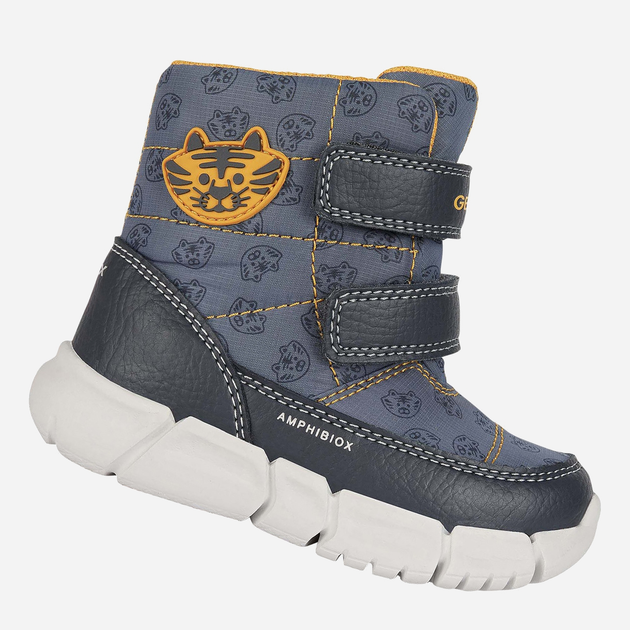 Дитячі зимові чоботи для хлопчика Geox Ankle Boots B043PC0MNBU-C4172 23 Сині (8050036760999) - зображення 4