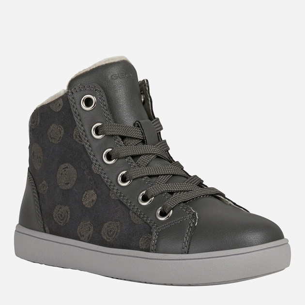Sneakersy dziecięce dla dziewczynki ocieplane Geox Sneakers J16EUC0BSBC-C9002 25 Szare (8050036274304) - obraz 3