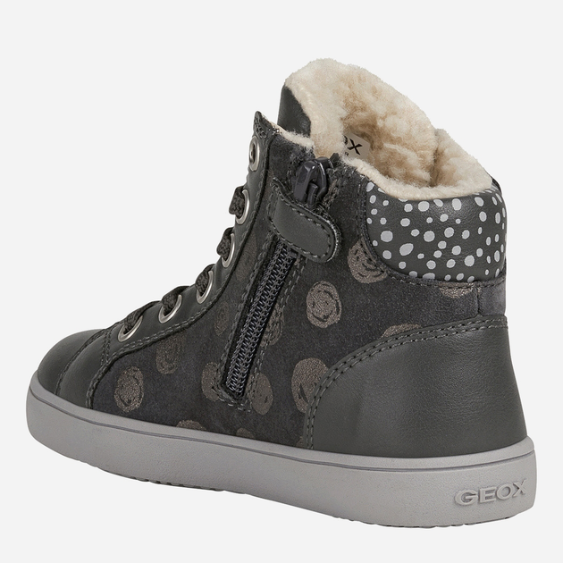 Sneakersy dziecięce dla dziewczynki ocieplane Geox Sneakers J16EUC0BSBC-C9002 25 Szare (8050036274304) - obraz 4