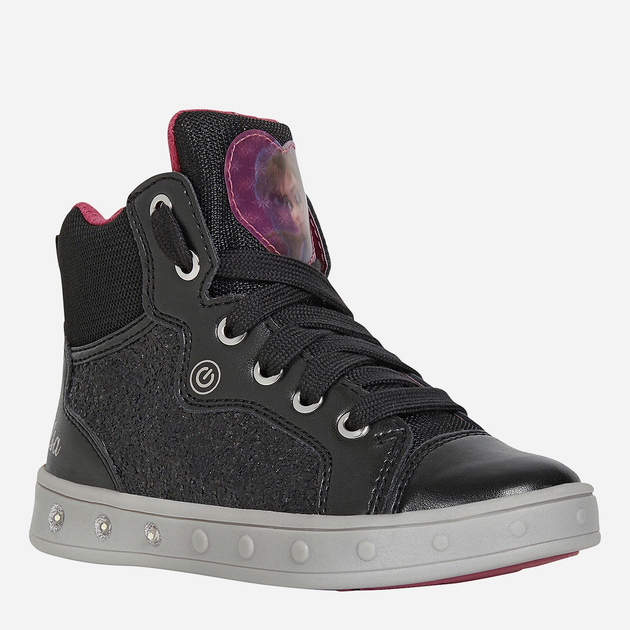 Sneakersy dziecięce dla dziewczynki wysokie Geox Sneakers J048WA0EWNF-C0922 30 Czarne (8054730822762) - obraz 3