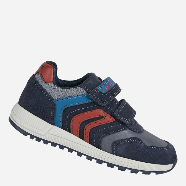 Buty sportowe chłopięce na rzepy Geox Sneakers J049EE022BC-C0735 28 Niebieskie (8050036261809) - obraz 2