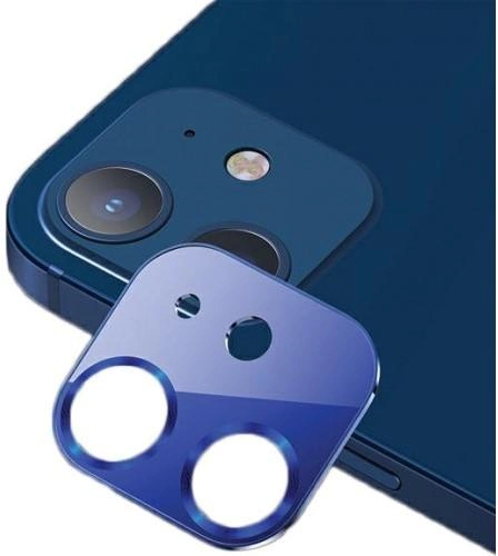 Комплект захисних стекол USAMS Camera Lens Glass для камери iPhone 12 metal блакитний (6958444940151) - зображення 1