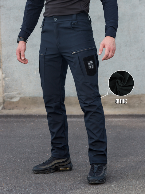 Тактические штаны утепленные мужские BEZET Эшелон 9217 XL Синие (2000093215617) - изображение 1