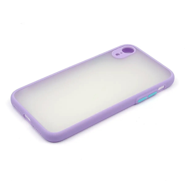 Силиконовый чехол с закрытой камерой Avenger Totu для iPhone Xr Purple ...