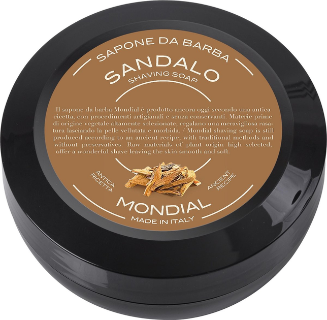 Мило для гоління Mondial Shaving Soap Sandalwood 60 г (8021784056092) - зображення 1