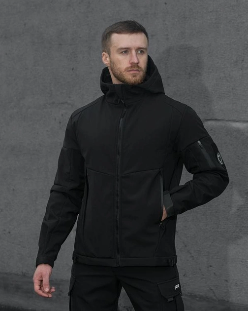 Тактична куртка чоловіча BEZET Робокоп 2.0 9869 XL Чорна (2000221963496) - зображення 1