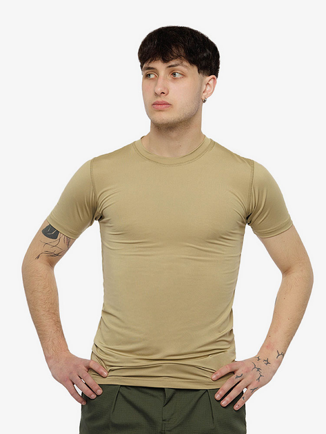 Мужская тактическая футболка L цвет бежевый Flas ЦБ-00215127 - изображение 1