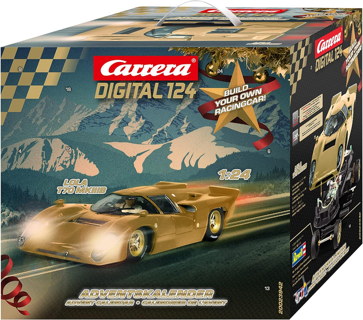 Автомобіль для треку Carrera Digital 124 Auto Advent Calendar Porsche Lola T70 MKIIIb Kit (23942) (4007486239425) - зображення 4