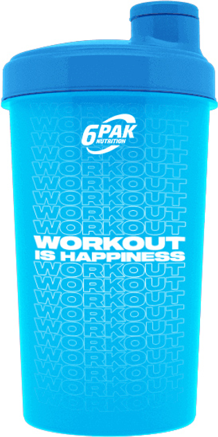 Shaker 6PAK Nutrition New Workout 700 ml Neonowo-niebieski (5902811813006) - obraz 1