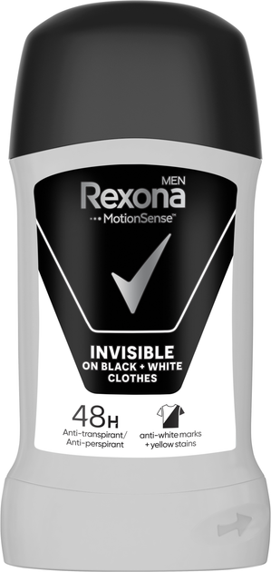 Антиперспирант-карандаш Rexona Men Невидимый на черной и белой одежде ...