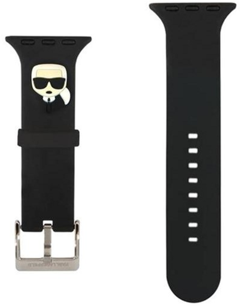 Ремінець Karl Lagerfeld Silicone Choupette Heads KLAWMSLCK для Apple Watch Series 1/2/3/4/5/6/7/SE 38-41 мм Black (3666339031664) - зображення 3