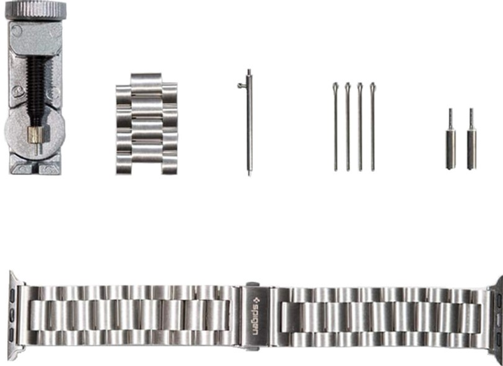 Pasek Spigen Modern Fit Band 062MP25404 do Apple Watch Series 1/2/3/4/5/6/7/8/9/SE/SE2/Ultra 42-49 mm Srebrny (8809613768831) - obraz 8